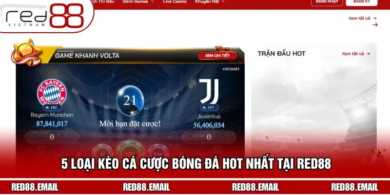 5 loại kèo cá cược bóng đá hot nhất tại RED88